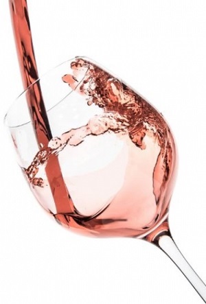 copa de vino rosado